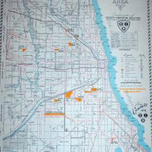 Chicago Society of Industrial Realtors 1947 Map Vertical